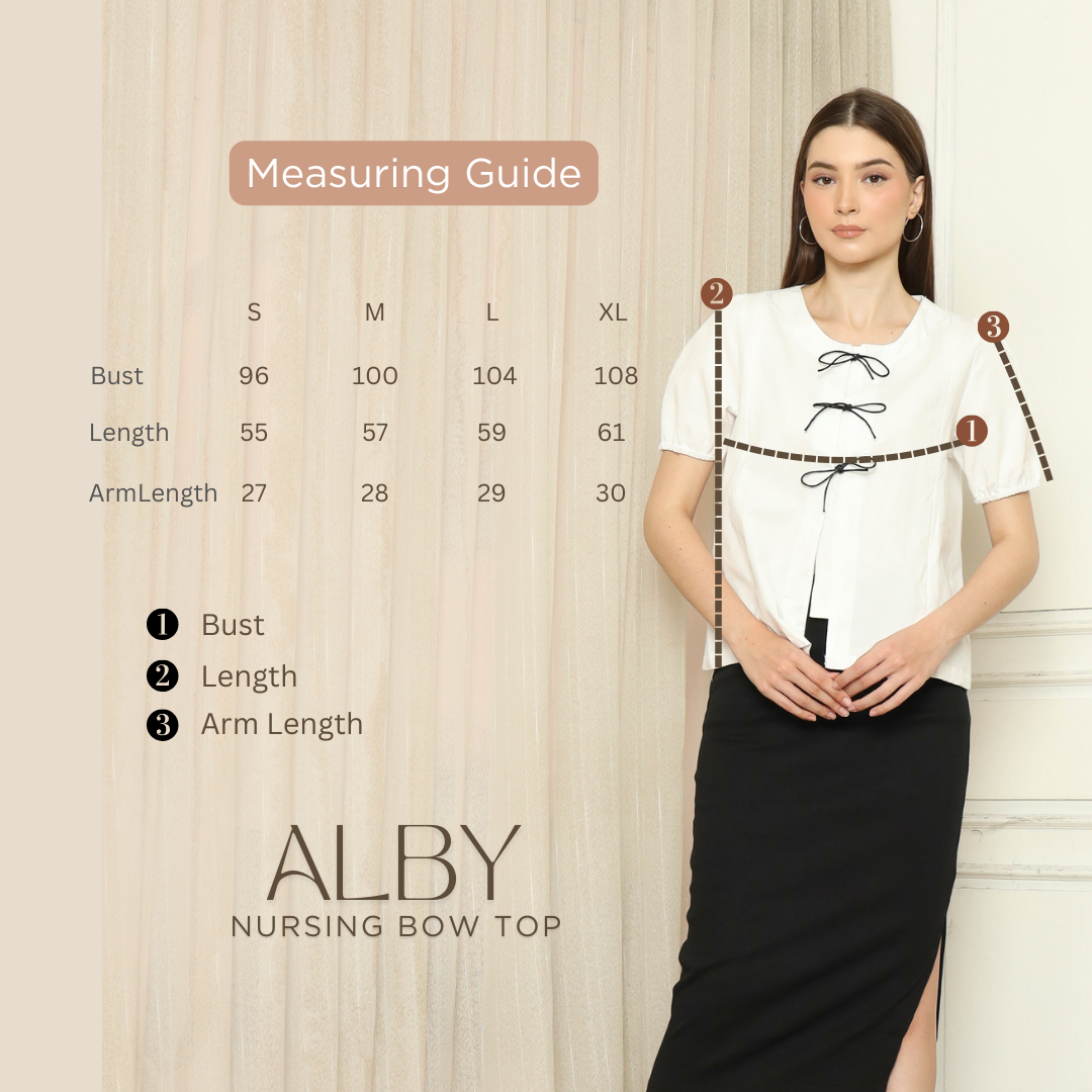 Alby Nursing Bow Top in Tan