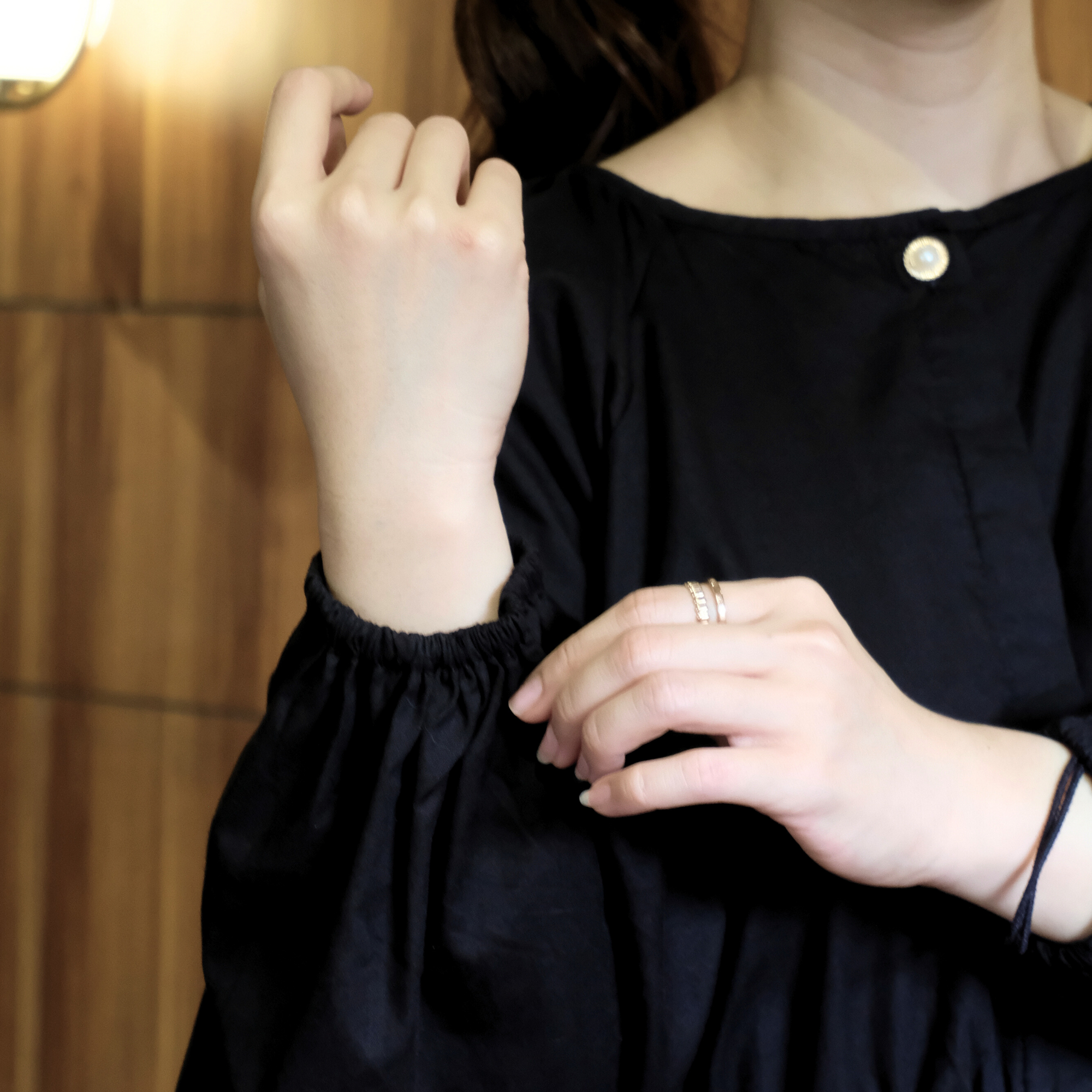 Chayara Ruffle Midi Dress in Black