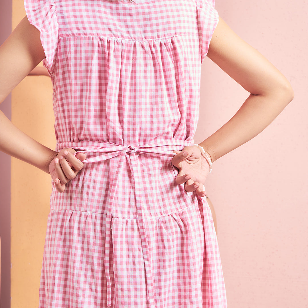 Christy Nursing Dress in Dolly Pink