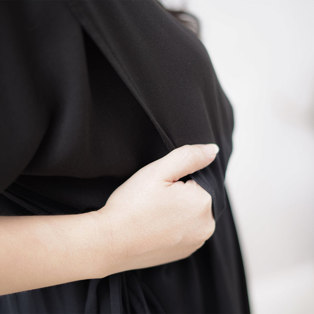 Kanna Nursing Dress in Black