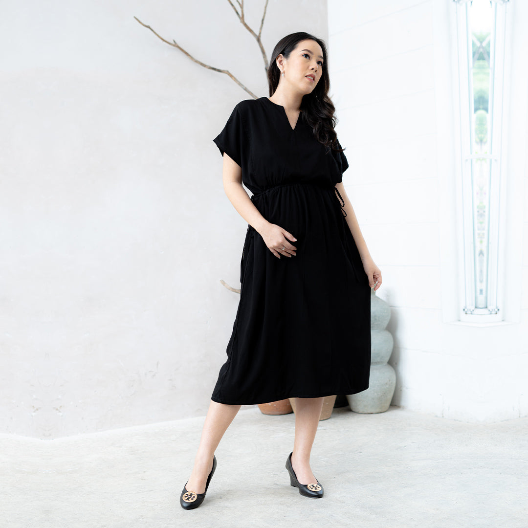 Kanna Nursing Dress in Black