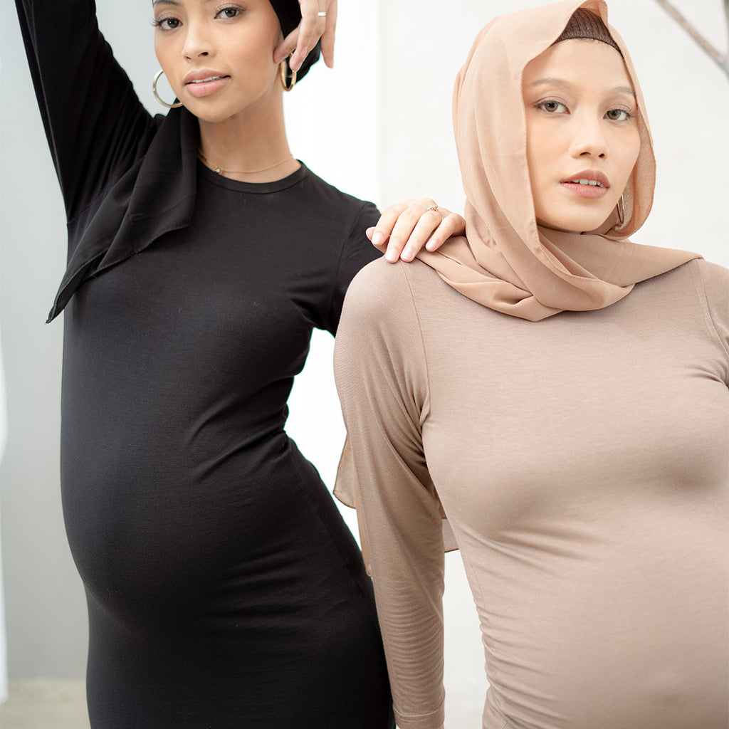 Liliana Bodyfitted Dress in Jade Black