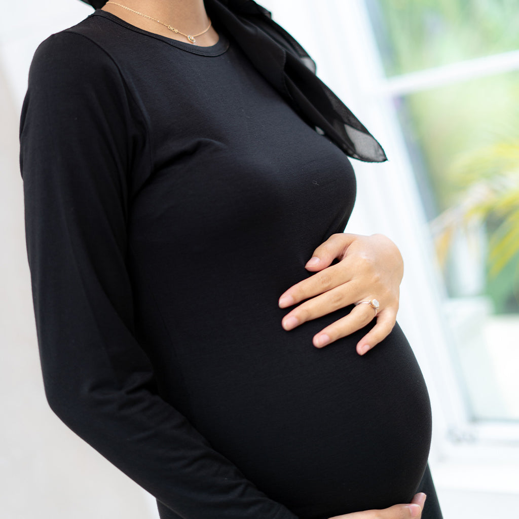 Liliana Bodyfitted Dress in Jade Black