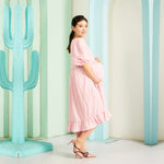 Muat gambar ke penampil Galeri, Margaret Nursing Dress in Dolly Pink

