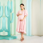 Muat gambar ke penampil Galeri, Margaret Nursing Dress in Dolly Pink
