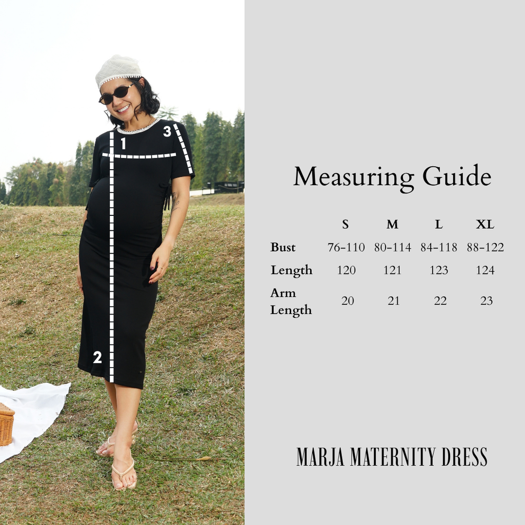 Marja Maternity Dress in Black Pearl