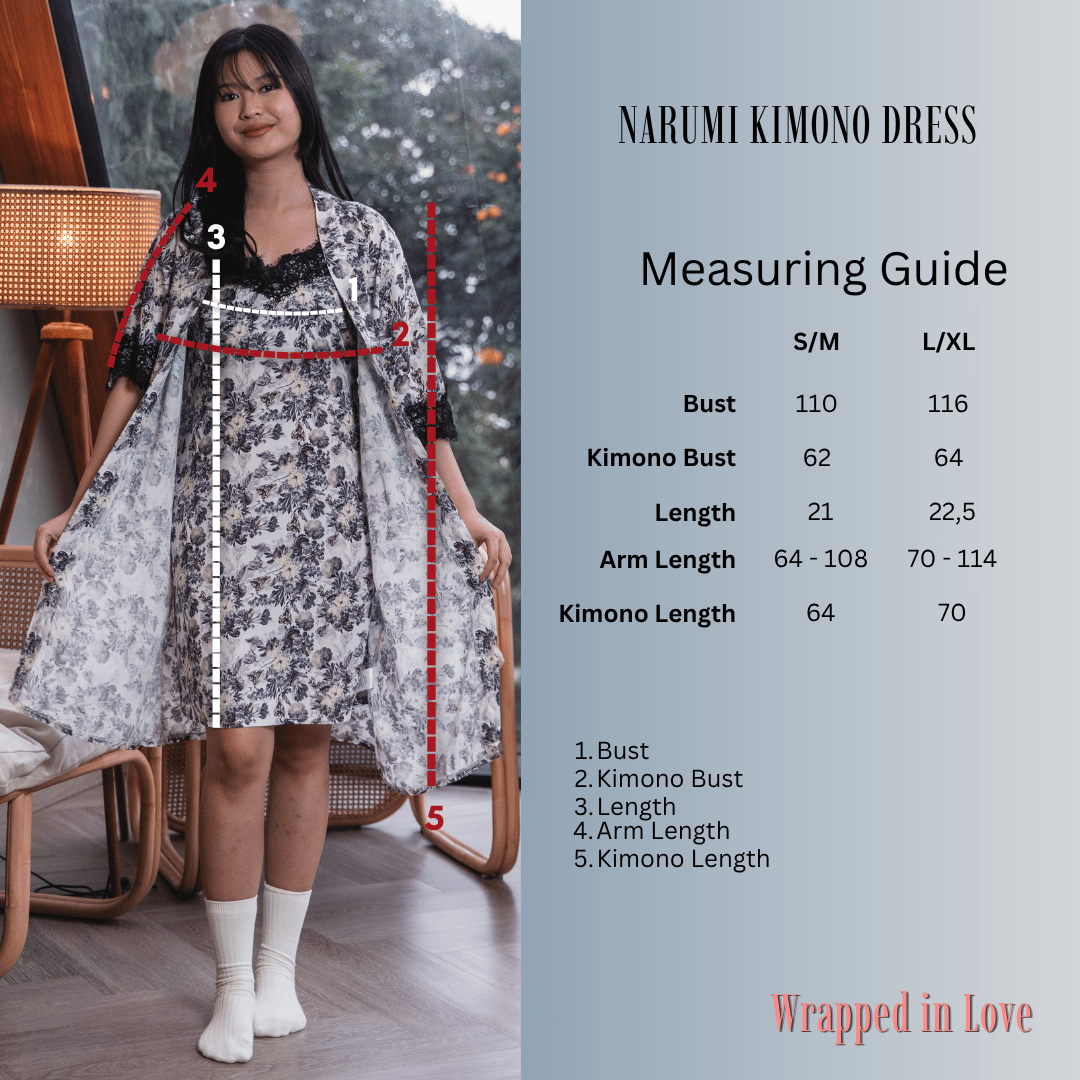 Narumi Kimono Dress in Floral