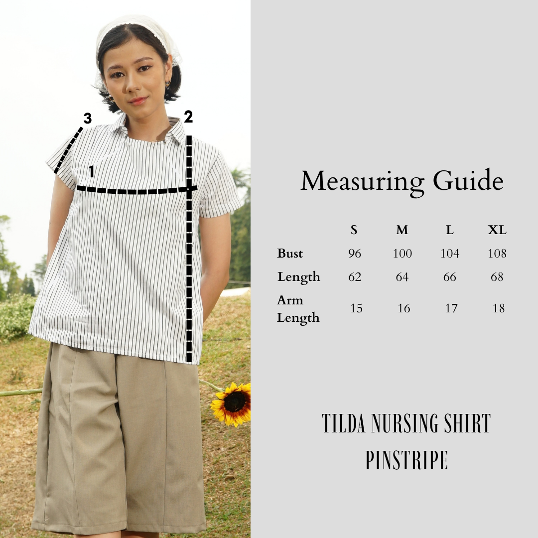 Tilda Nursing Shirt in Skyblue Pinstripe