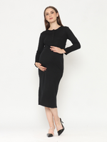 Muat gambar ke penampil Galeri, Clio Rib Dress Black
