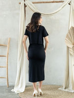 Muat gambar ke penampil Galeri, Luna Nursing Dress Jade Black
