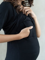 Muat gambar ke penampil Galeri, Luna Nursing Dress Jade Black
