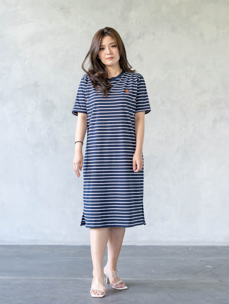 Pocu Nursing Dress Navy