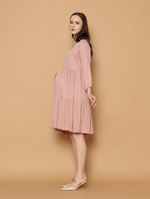 Muat gambar ke penampil Galeri, Maia Nursing Dress in Rose Pink
