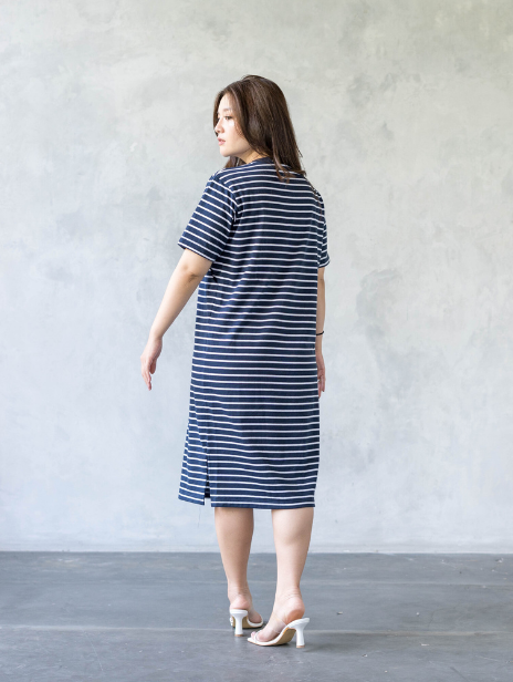 Pocu Nursing Dress Navy