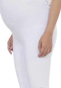 Cora maternity legging in white