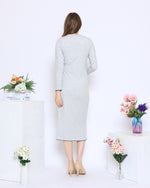 Muat gambar ke penampil Galeri, Clio Rib Dress Light Grey
