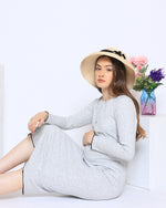 Muat gambar ke penampil Galeri, Clio Rib Dress Light Grey
