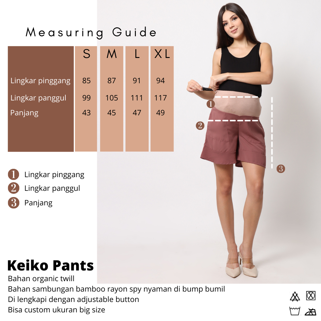 Keiko Short Pants Burgundy