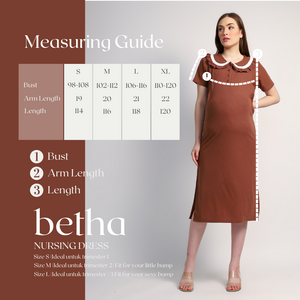 Betha Nursing Dress in Terracota