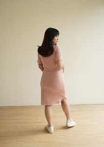 Kaylee Maternity Dress in Dusty Pink