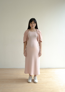 Esme Maternity Dress in Baby Pink