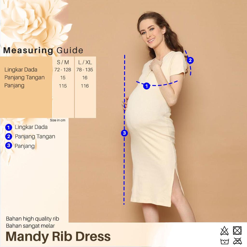 Mandy rib dress in grey