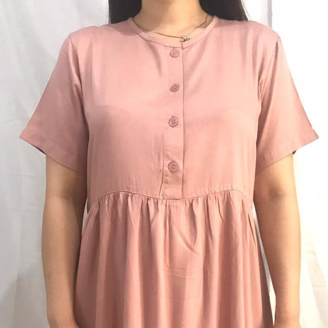 Bella Two Tiered Dress in Pink