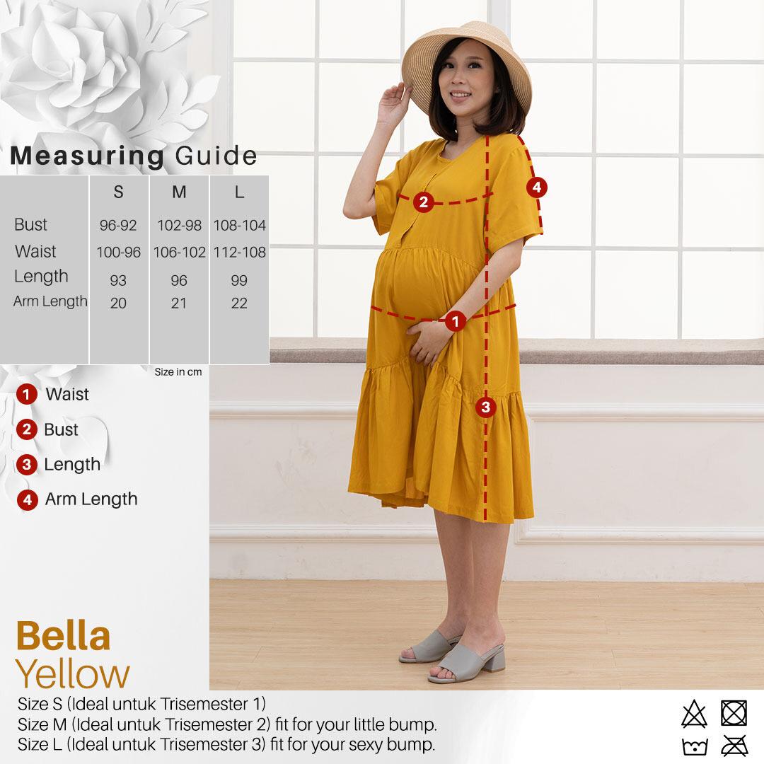 Bella Dress Two Tiered in Yellow