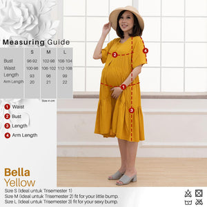 Bella Dress Two Tiered in Yellow